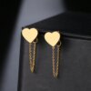boucle d'oreille femme en acier inoxydable pour femmes, bijoux à la mode