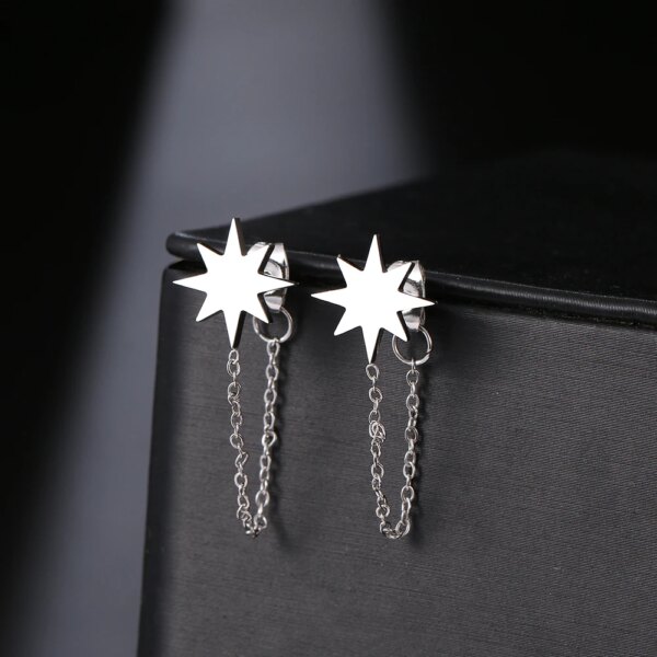 boucle d'oreille femme en acier inoxydable pour femmes, bijoux à la mode