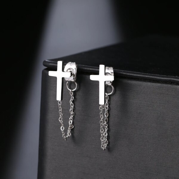 boucle d'oreille femme en acier inoxydable pour femmes, bijoux à la mode