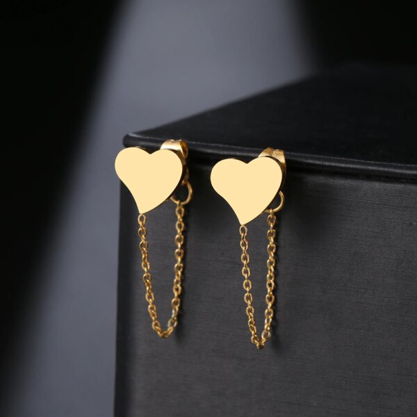 boucle d'oreille femme en acier inoxydable pour femmes, bijoux à la mode