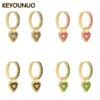 boucle d'oreille femme ensemble de boucles d'oreilles en or pour femmes, boucles d'oreilles en Zircon coloré