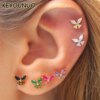 boucle d'oreille femme ensemble de boucles d'oreilles en or pour femmes, boucles d'oreilles en Zircon coloré
