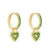 boucle d'oreille femme ensemble de boucles d'oreilles en or pour femmes, boucles d'oreilles en Zircon coloré