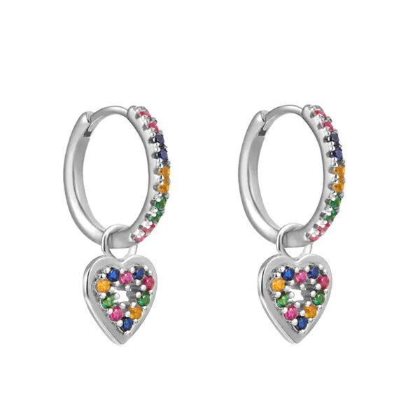 boucle d'oreille femme ensemble de boucles d'oreilles en or pour femmes, boucles d'oreilles en Zircon coloré