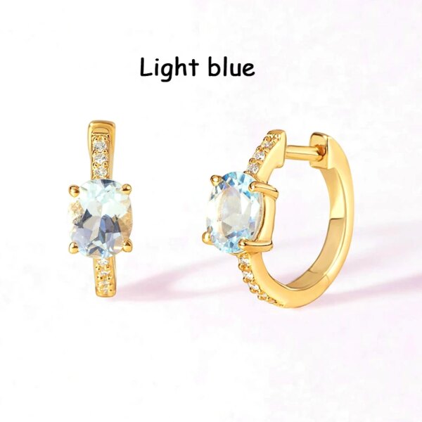 boucle d'oreille femme ensemble de boucles d'oreilles en or pour femmes, boucles d'oreilles en Zircon coloré