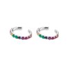 boucle d'oreille femme ensemble de boucles d'oreilles en or pour femmes, boucles d'oreilles en Zircon coloré