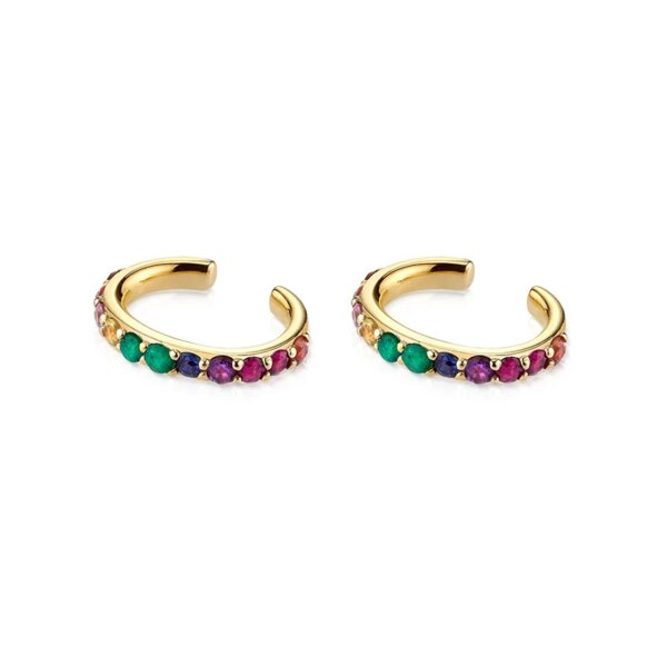 boucle d'oreille femme ensemble de boucles d'oreilles en or pour femmes, boucles d'oreilles en Zircon coloré