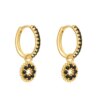 boucle d'oreille femme ensemble de boucles d'oreilles en or pour femmes, boucles d'oreilles en Zircon coloré