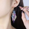 boucle d'oreille femme pendantes de Style ethnique, petits accessoires à neuf feuilles, boucles d'oreilles