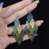 boucle d'oreille femme pendantes de Style ethnique, petits accessoires à neuf feuilles, boucles d'oreilles