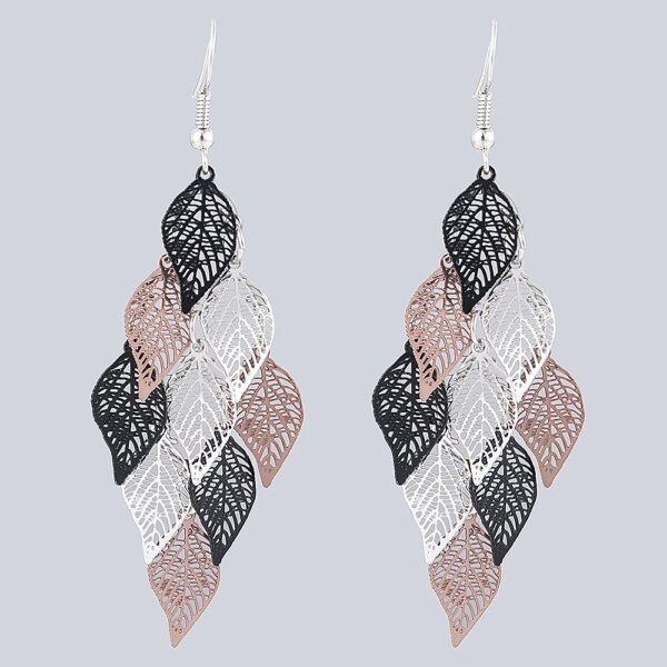 boucle d'oreille femme pendantes de Style ethnique, petits accessoires à neuf feuilles, boucles d'oreilles