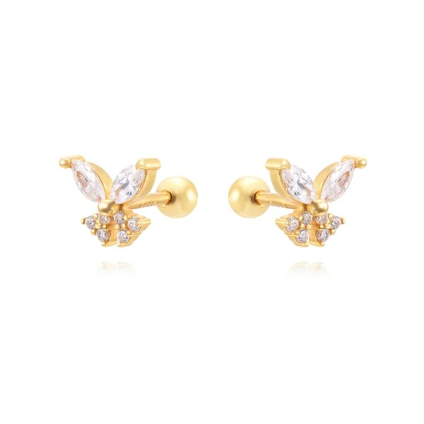 boucle d'oreille femme ensemble de boucles d'oreilles en or pour femmes, boucles d'oreilles en Zircon coloré