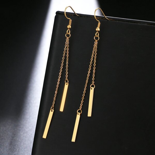 boucle d'oreille femme en acier inoxydable pour femmes, bijoux avec pendentif en forme d'étoile, de lune, de cœur