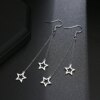 boucle d'oreille femme en acier inoxydable pour femmes, bijoux avec pendentif en forme d'étoile, de lune, de cœur