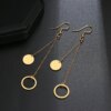 boucle d'oreille femme en acier inoxydable pour femmes, bijoux avec pendentif en forme d'étoile, de lune, de cœur