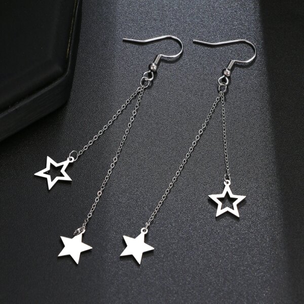 29734-393e5f.jpg boucle d'oreille femme en acier inoxydable pour femmes, bijoux avec pendentif en forme d'étoile, de lune, de cœur