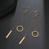 boucle d'oreille femme en acier inoxydable pour femmes, bijoux avec pendentif en forme d'étoile, de lune, de cœur