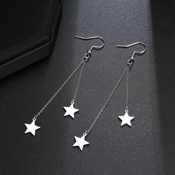 29750-cf655c.jpg boucle d'oreille femme en acier inoxydable pour femmes, bijoux avec pendentif en forme d'étoile, de lune, de cœur