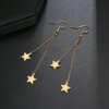 boucle d'oreille femme en acier inoxydable pour femmes, bijoux avec pendentif en forme d'étoile, de lune, de cœur