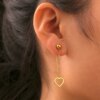 boucle d'oreille femme en acier inoxydable, chaîne Simple, perle, étoile ronde, feuille d'érable