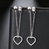 boucle d'oreille femme en acier inoxydable, chaîne Simple, perle, étoile ronde, feuille d'érable