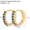boucle d'oreille femme cœur et mauvais œil turc bleu pour femmes, couleur or véritable