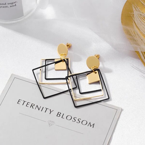 29951-88df10.jpg boucle d'oreille femme de déclaration coréenne pour femmes, noir mignon arcylique géométrique