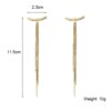 boucle d'oreille femme Vintage en Arc brillant pour femmes, bijoux de luxe suspendus
