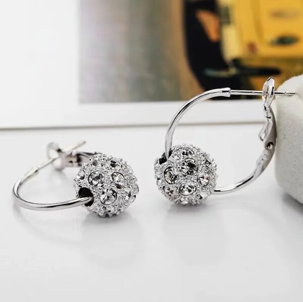 boucle d'oreille femme Vintage en Arc brillant pour femmes, bijoux de luxe suspendus