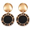 boucle d'oreille femme rondes de déclaration coréenne pour femmes, boucles d'oreilles pendantes en peluche de coquille