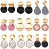 boucle d'oreille femme rondes de déclaration coréenne pour femmes, boucles d'oreilles pendantes en peluche de coquille