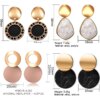 boucle d'oreille femme rondes de déclaration coréenne pour femmes, boucles d'oreilles pendantes en peluche de coquille