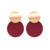 boucle d'oreille femme rondes de déclaration coréenne pour femmes, boucles d'oreilles pendantes en peluche de coquille