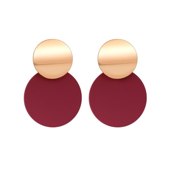 boucle d'oreille femme rondes de déclaration coréenne pour femmes, boucles d'oreilles pendantes en peluche de coquille