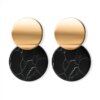 boucle d'oreille femme rondes de déclaration coréenne pour femmes, boucles d'oreilles pendantes en peluche de coquille