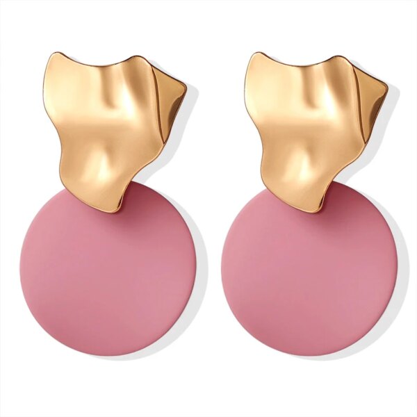 boucle d'oreille femme rondes de déclaration coréenne pour femmes, boucles d'oreilles pendantes en peluche de coquille