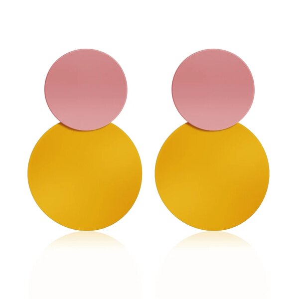 boucle d'oreille femme rondes de déclaration coréenne pour femmes, boucles d'oreilles pendantes en peluche de coquille