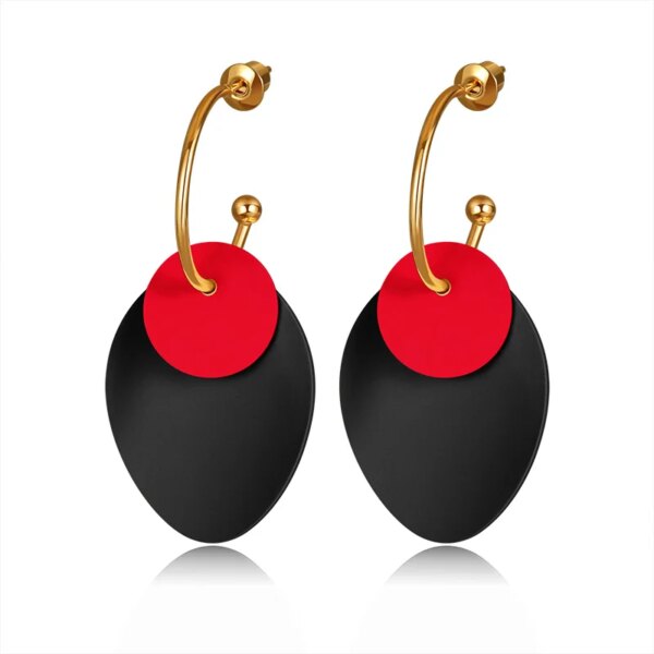 boucle d'oreille femme rondes de déclaration coréenne pour femmes, boucles d'oreilles pendantes en peluche de coquille