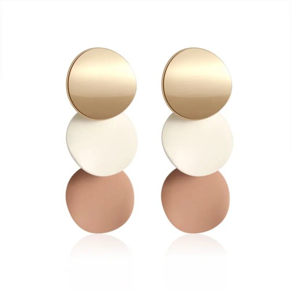 boucle d'oreille femme rondes de déclaration coréenne pour femmes, boucles d'oreilles pendantes en peluche de coquille