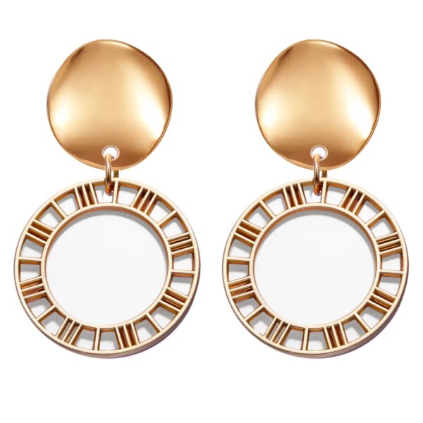 boucle d'oreille femme rondes de déclaration coréenne pour femmes, boucles d'oreilles pendantes en peluche de coquille