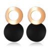 boucle d'oreille femme rondes de déclaration coréenne pour femmes, boucles d'oreilles pendantes en peluche de coquille