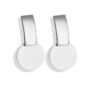 boucle d'oreille femme rondes de déclaration coréenne pour femmes, boucles d'oreilles pendantes en peluche de coquille