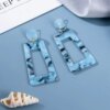 boucle d'oreille femme Géométriques pour Femme, Bleues et en Acrylique, Nouvelle Collection Coréenne