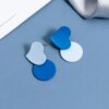 boucle d'oreille femme Géométriques pour Femme, Bleues et en Acrylique, Nouvelle Collection Coréenne