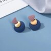 boucle d'oreille femme Géométriques pour Femme, Bleues et en Acrylique, Nouvelle Collection Coréenne