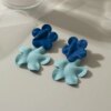 boucle d'oreille femme Bleues Géométriques pour Femme, Goutte d'Eau, Mode Coréenne