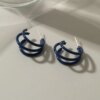 boucle d'oreille femme Bleues Géométriques pour Femme, Goutte d'Eau, Mode Coréenne