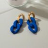 boucle d'oreille femme Bleues Géométriques pour Femme, Goutte d'Eau, Mode Coréenne