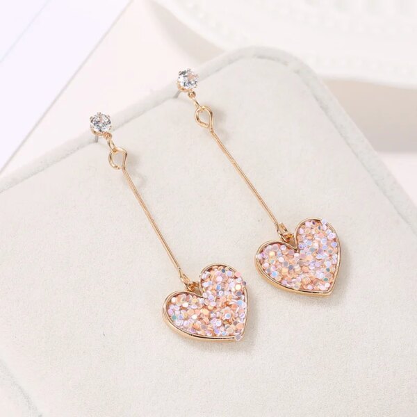 boucle d'oreille femme géométriques en acrylique pour femmes, coréen, rose, mignon, romantique, fleur ronde