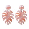 30493-e48cf8.jpg boucle d'oreille femme géométriques en acrylique pour femmes, coréen, rose, mignon, romantique, fleur ronde